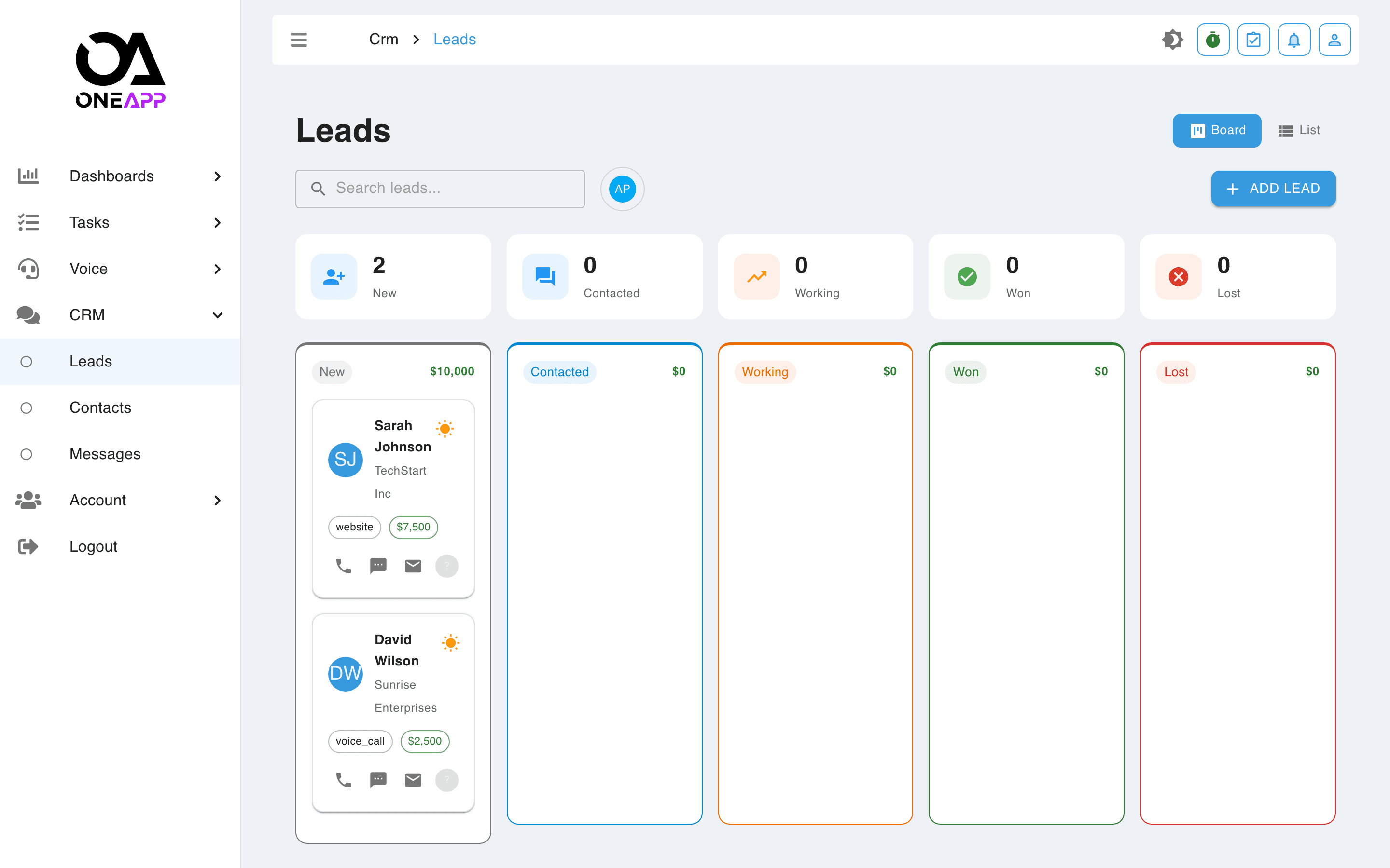 Lead Management Dashboard